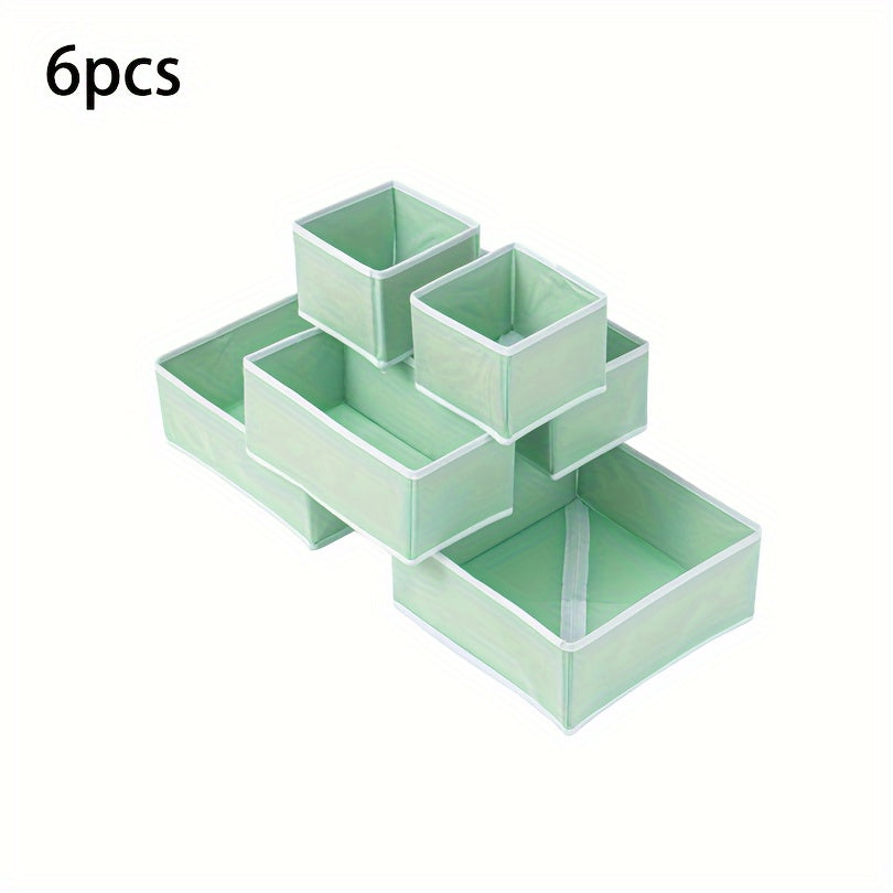 6-Pack Foldable Non-Woven Storage Bins for Closet Organization