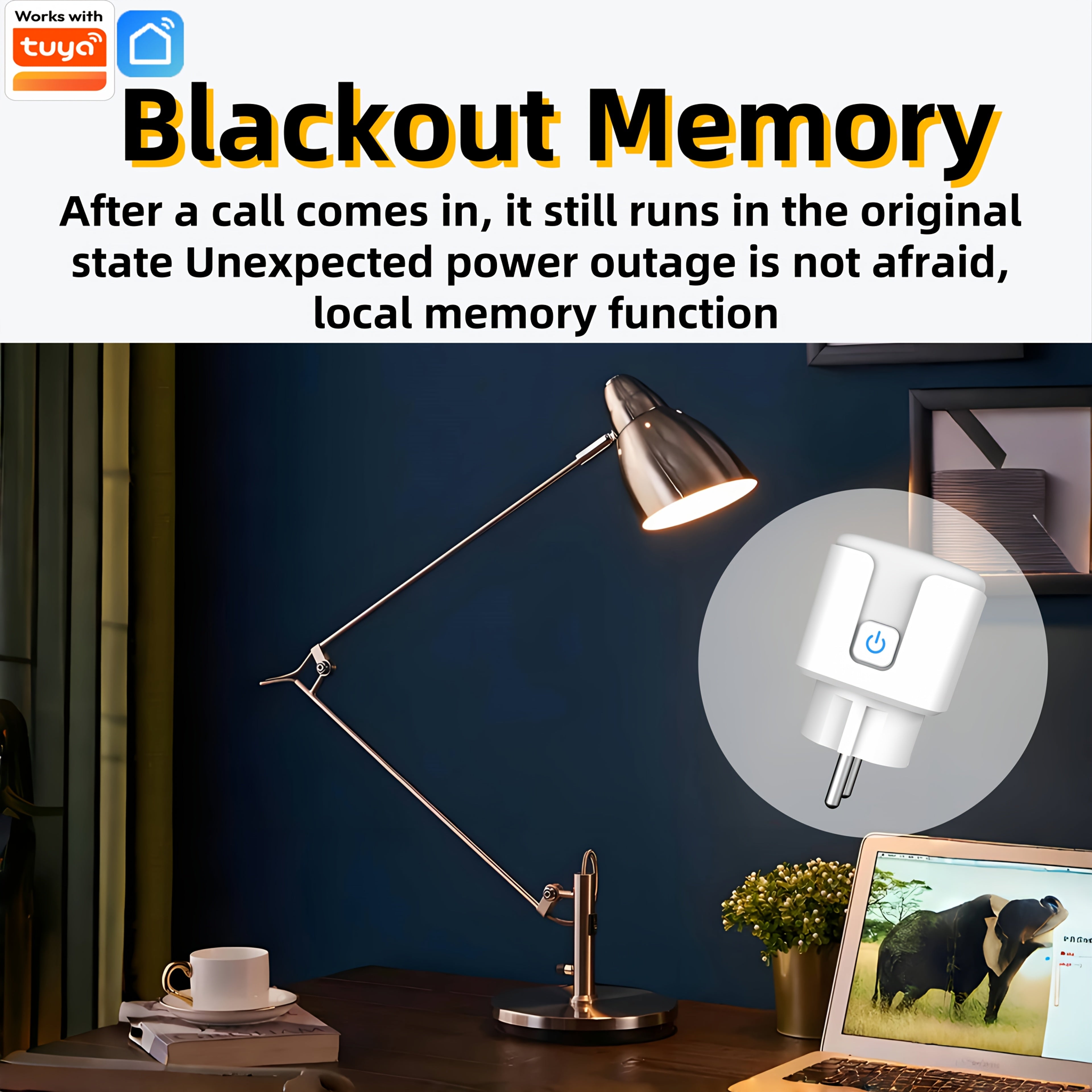 Enchufe inteligente Zigbee estándar europeo 110V/220V empotrado compatible con Alexa