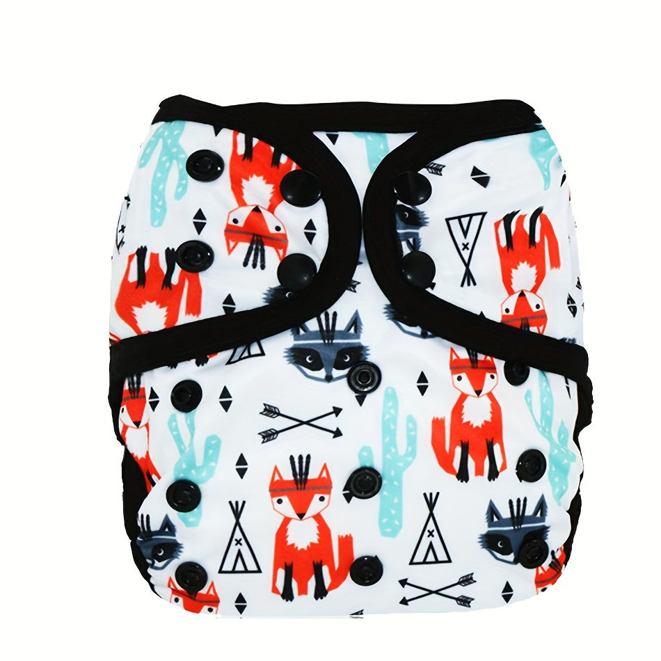 Cubierta de pañal de tela para bebé, impermeable, transpirable, ajustable, con broches, de talla única