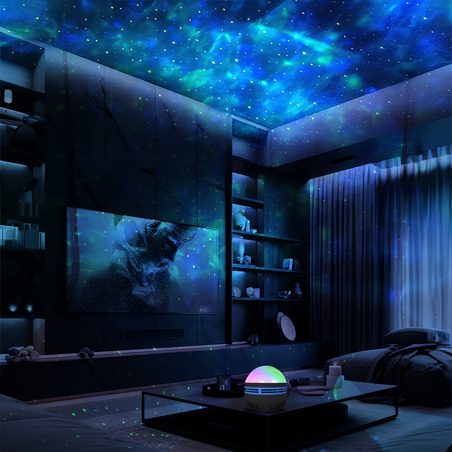 Aurora Lights Projector Night Light with Remote Control for Bedroom Office Gaming Room