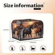 3 ta to'plam: Usmonli ot printli polyester tost qopqog'i, chang va barmoq izlari uchun keng yo'l dizayni, suvga chidamli va yog'ga qarshi. Ajoyib ayollar uchun sovg'a, qo'l bilan yuvish oson.