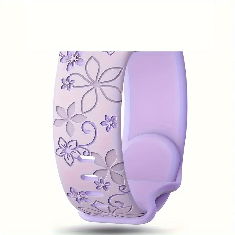 Two-Tone Silicone Watch Strap 20mm 22mm Carved Design