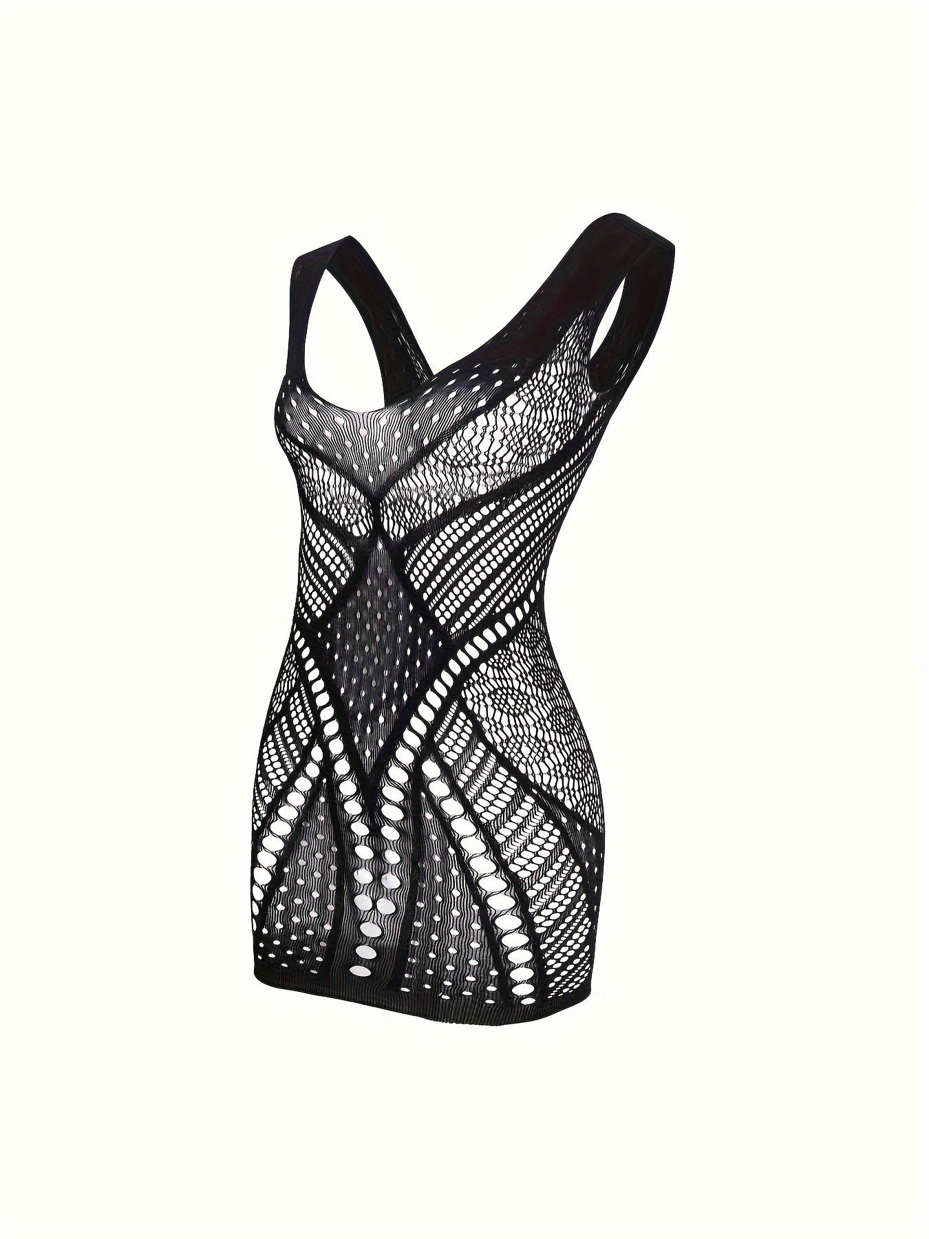 Комплект из 2 кружевных сетчатых боди больших размеров с вырезами, с высоким растяжением, жаккардовая ткань, ночной клубный стиль