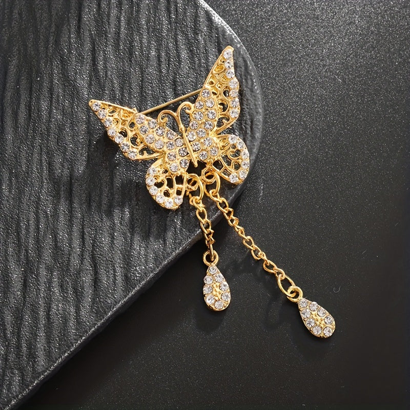 Women's Butterfly Brooch Pendant for Elegant Dresses and Formal Wear