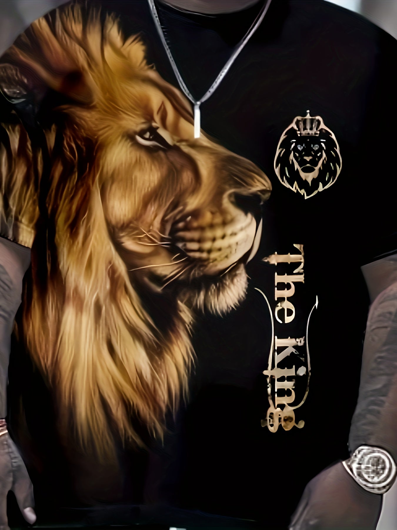 Big & Tall Men's Athletic Wear Set Short-Sleeve T-Shirt and Long Pants Summer Fall Polyester