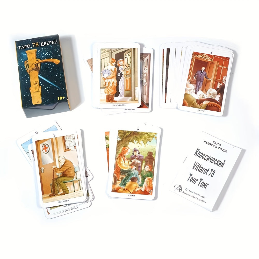 Juego de cartas de tarot ruso, baraja de 78 cartas para mayores de 14 años