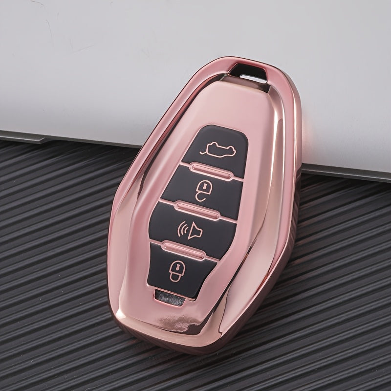 Car Key Fob Cover TPU Durable Stylish Shell with Emblem for SUV