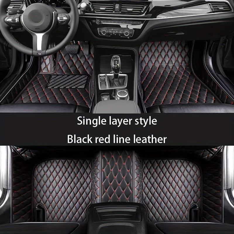 Customized PU Leather Car 3D Foot Mat All-Weather Wear-Resistant for Sedan