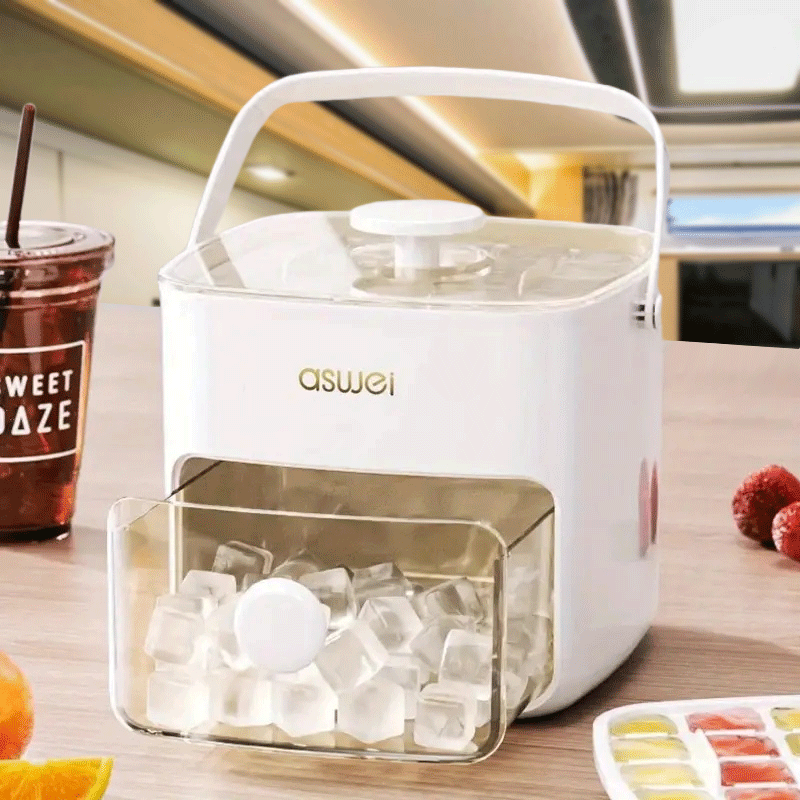 Large Capacity Manual Ice Maker for Family & Summer Use