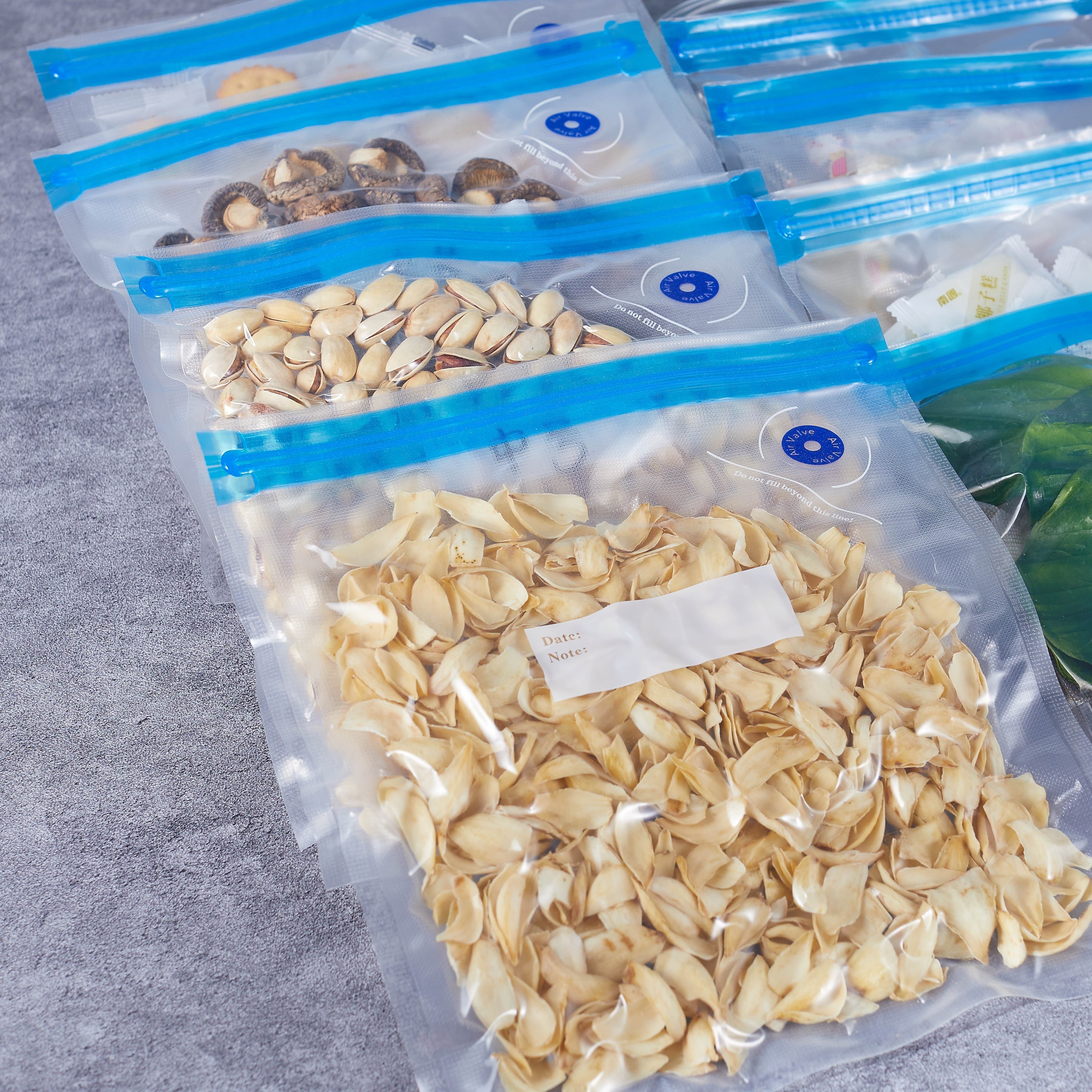 Food Preservation Set Vacuum Bags Pump Sealer Clips Zipper Lock Reusable Storage