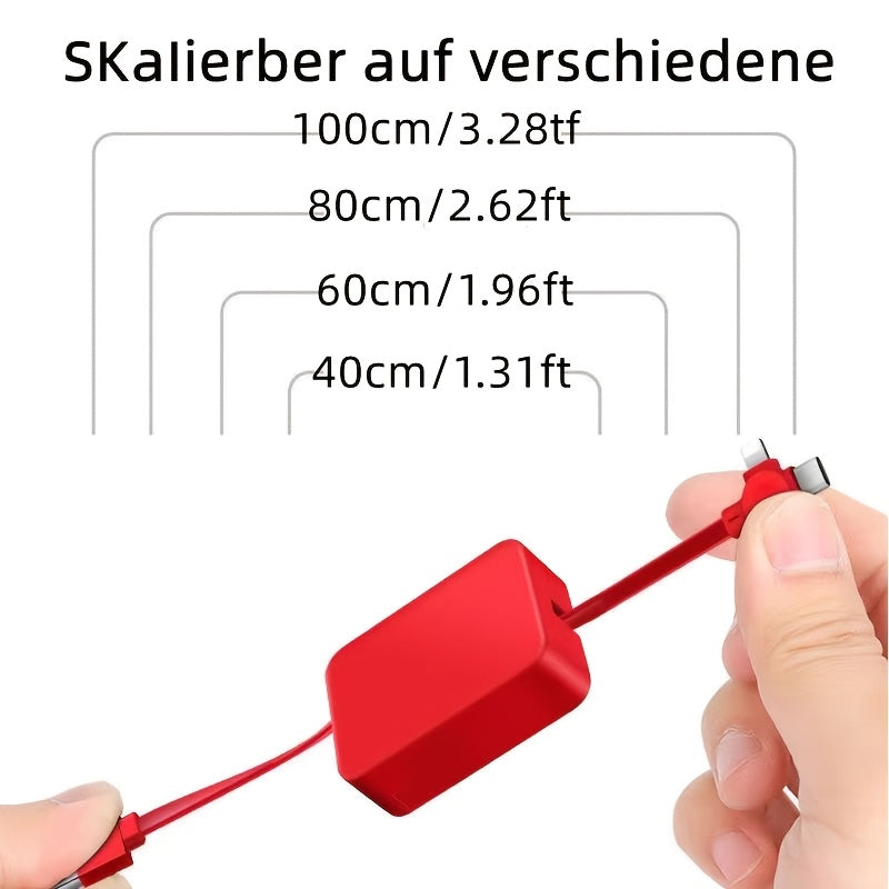 Soporte para teléfono 3 en 1 con cable de datos, carga rápida y sincronización para smartphones