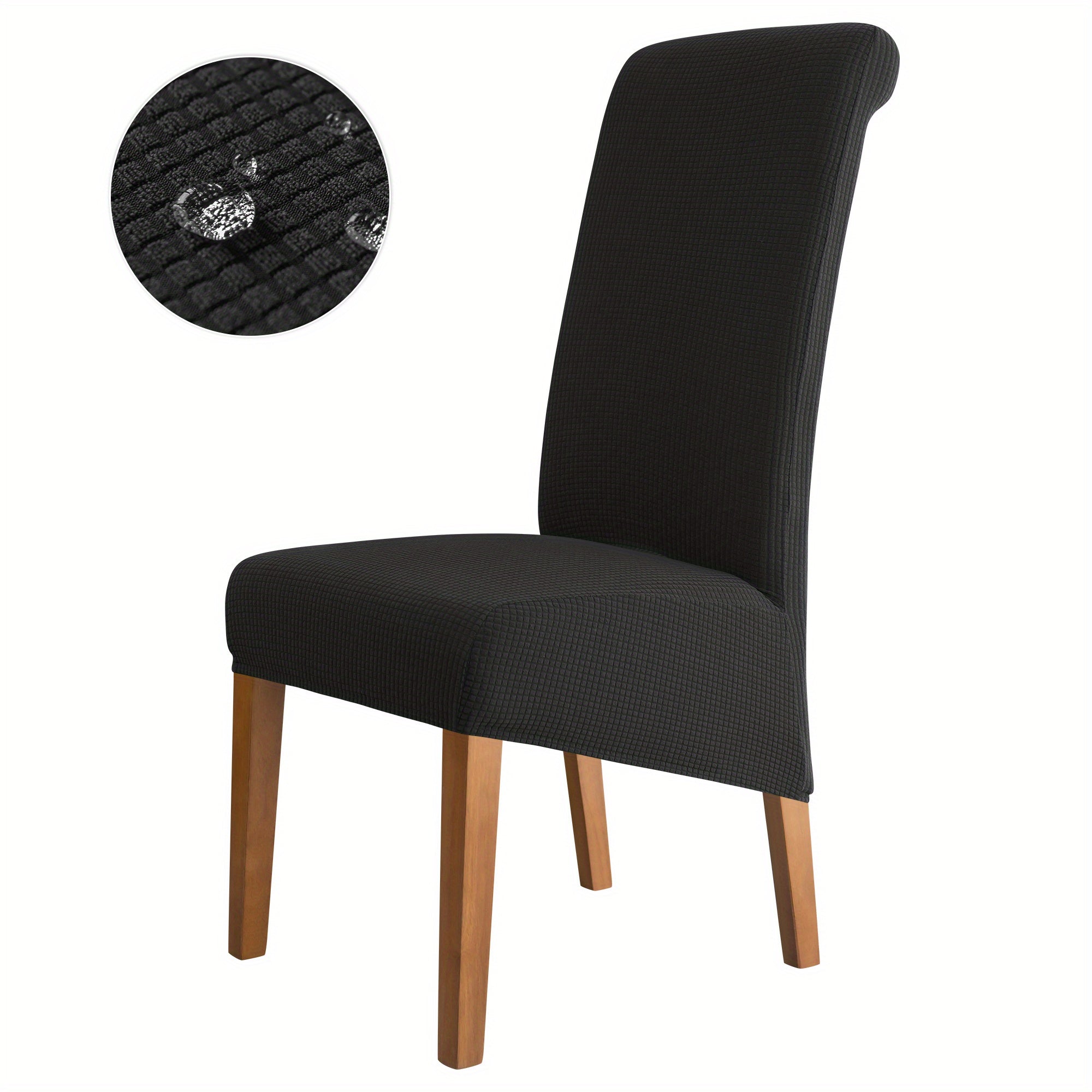 Water Resistant Elastic Dining Chair Slipcover for Large Chairs Spill-Proof for Dining Room Weddings Ceremonies Banquets
