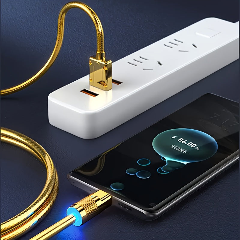 100W USB Type-C Fast Charging Cable with LED Indicator 100cm 150cm 198cm