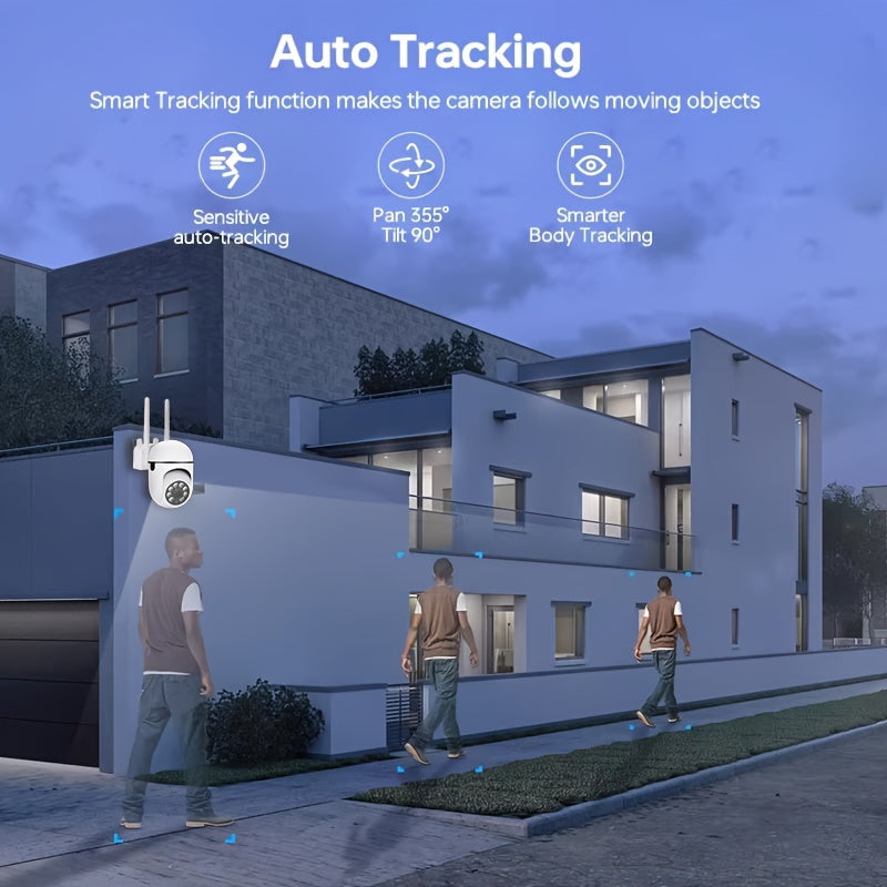 Outdoor Security Camera System with Night Vision Motion Alerts and Two-Way Audio 5-Pack