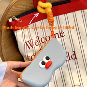 Chiroyli silikon ko'zoynak qutisi, zipper va yorqin tassel bilan - aksessuarlaringizni tartibda saqlash uchun ideal