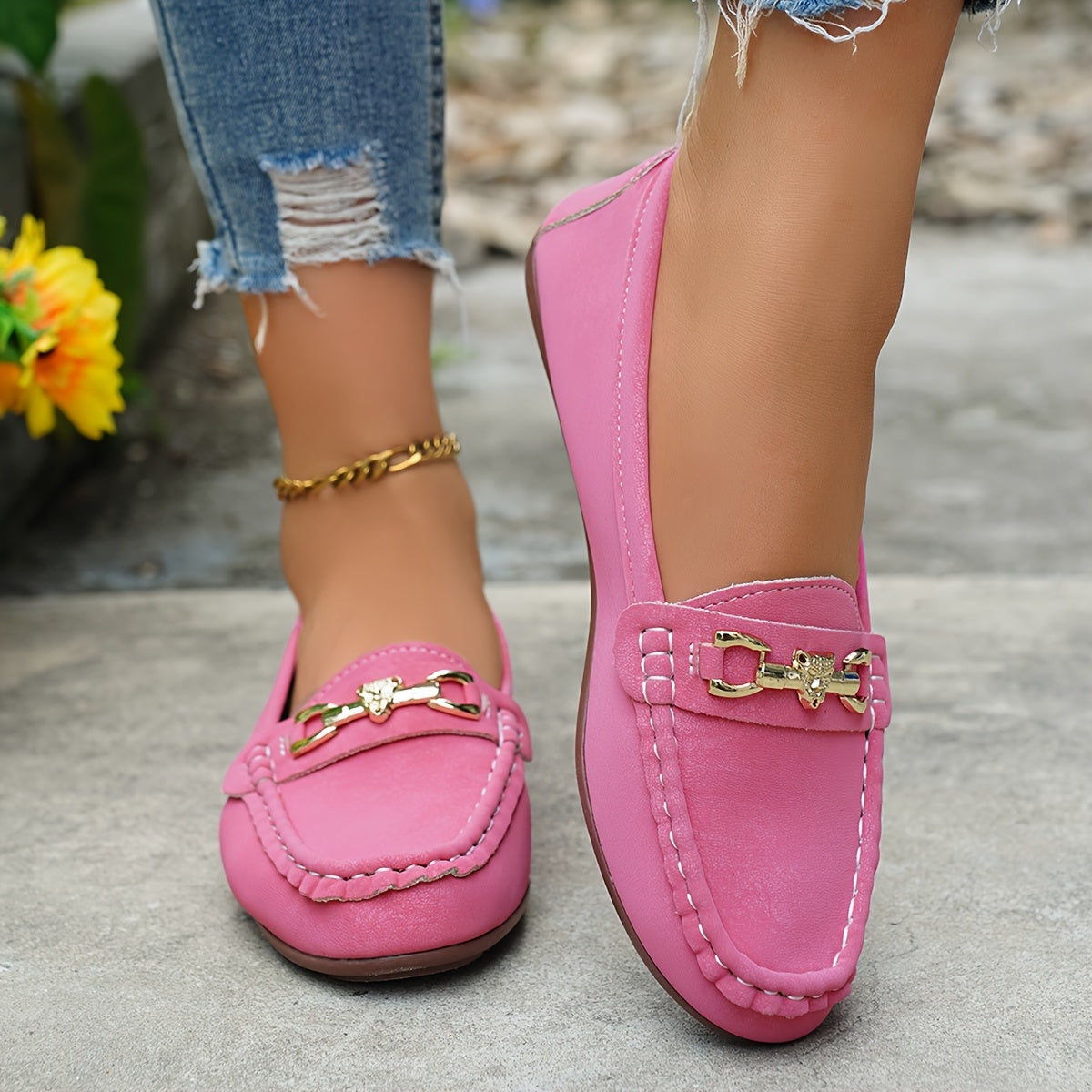 Women Casual Loafers Flat Slip-On Shoes Lightweight Moccasins for Outdoors