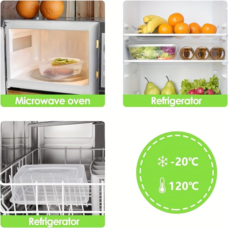 Set of 10 25oz Meal Prep Containers with Lids Microwave Freezer Dishwasher