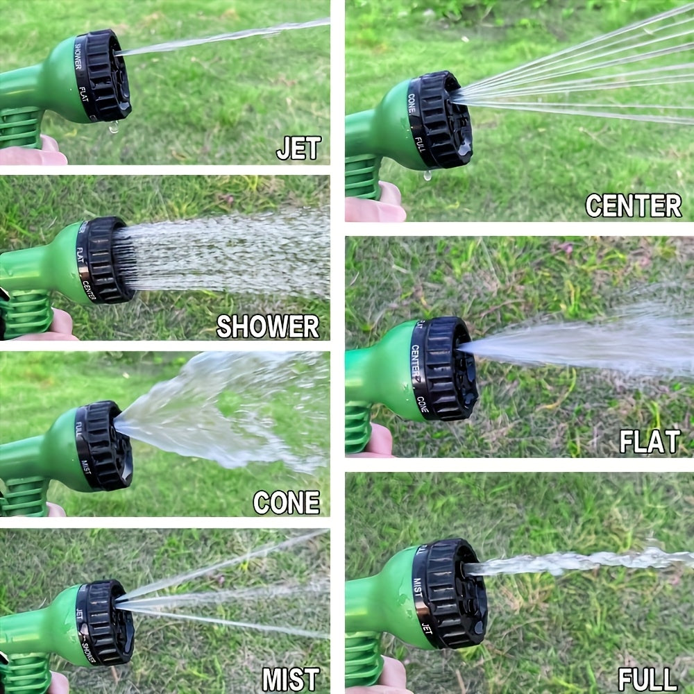 Expandable Garden Hose With Spray Gun, 7.62-30.48m, Multi-Functional Outdoor Cleaning