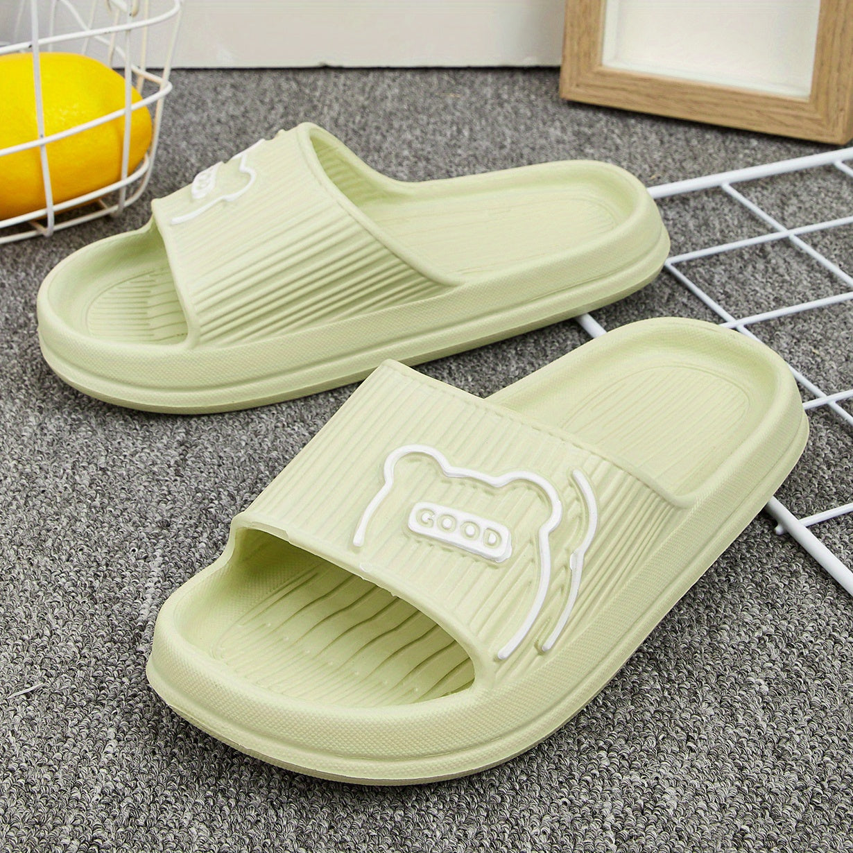 Kids Cartoon Slippers Non-Slip Lightweight Open Toe Indoor Shower Pool All Seasons