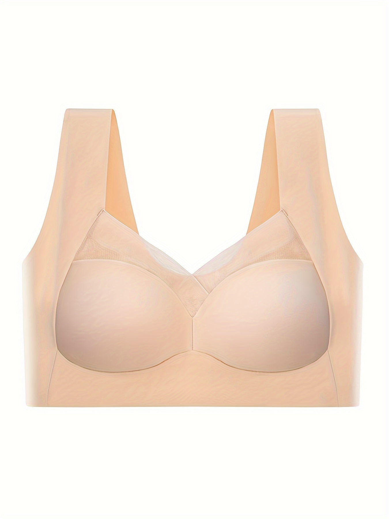 Беспроводной бюстгальтер с сетчатой строчкой для полного покрытия и комфорта - идеально подходит для женского нижнего белья и трусиков.