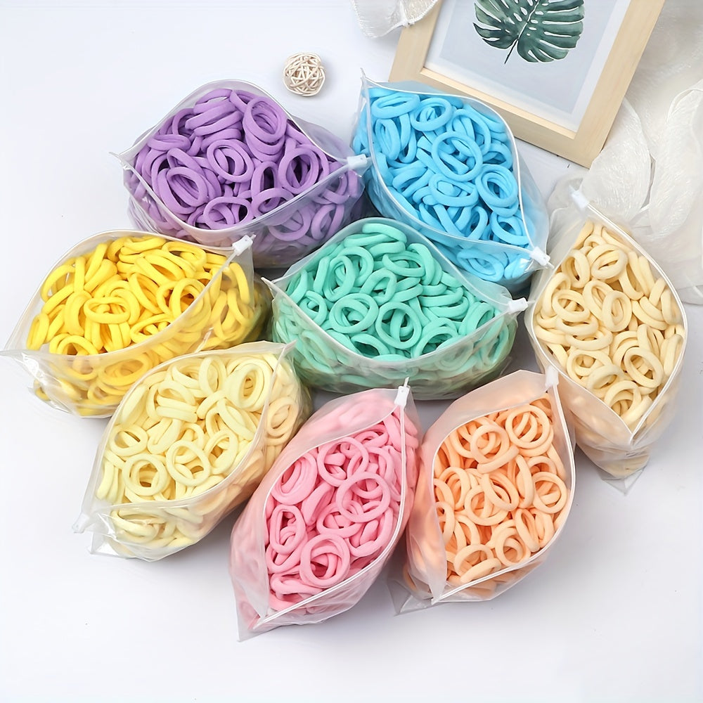 Women Basic Hair Bands 50pcs Elastic Solid Color Hair Accessories