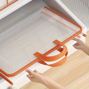 Kiyimlar va yostiqlar uchun suv o'tkazmaydigan PVC saqlash sumkasi, shaffof, namlikka chidamli tashkilotchi, zip va tutqichlar bilan