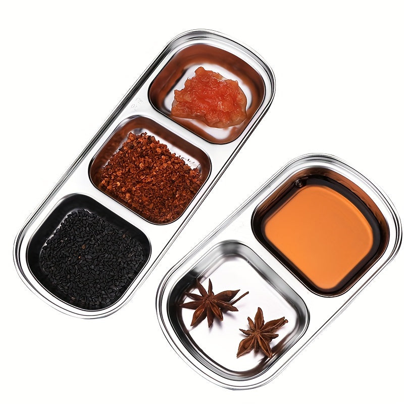 Stainless Steel Sauce Plate 1pc Square for Barbecue Restaurant Baking