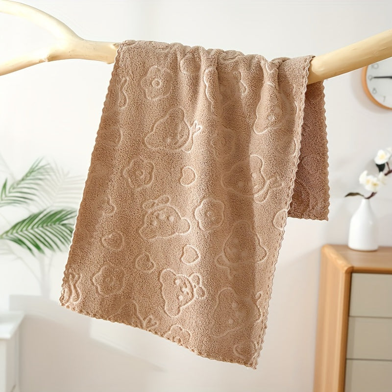 5 ta multfilmli ayiqlar va gullar sochiqlari to'plami, yumshoq so'radigan, tez quriydigan