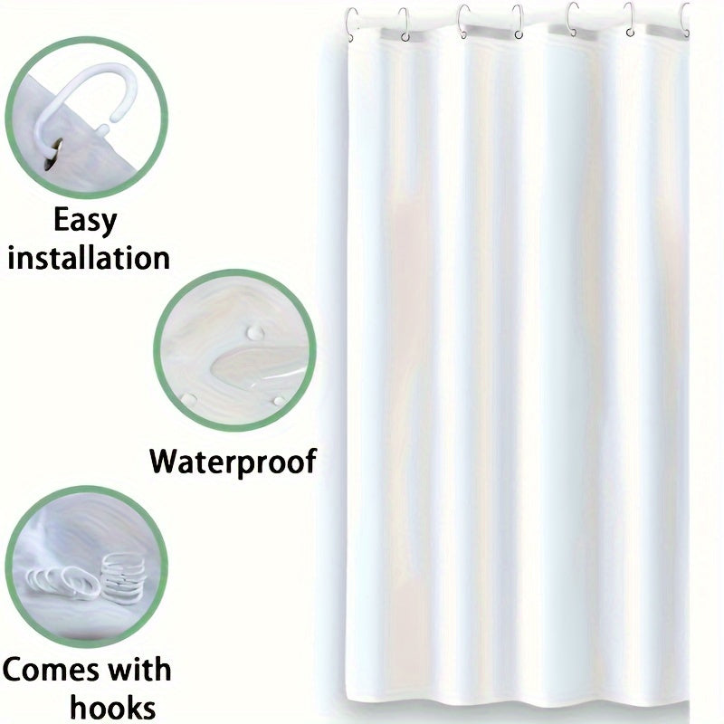 Koʻk koral bosma dush pardasi toʻplami, suv oʻtkazmaydigan pardali mato va ganchlar bilan