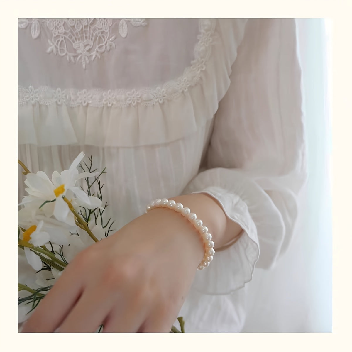 Women’s Freshwater Pearl Bracelet Set Elegant Jewelry for Everyday or Special Occasions