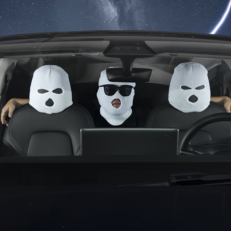 Bu qish 1 dona to'qilgan chang'i niqobi bilan iliq va zamonaviy bo'ling. Ushbu ajoyib bosh kiyimi balaklava erkaklar va ayollar uchun mos keladi, Halloween dahshatli parodiyalari uchun yoki qiziqarli avtomobil bezaklari sifatida juda mos keladi.