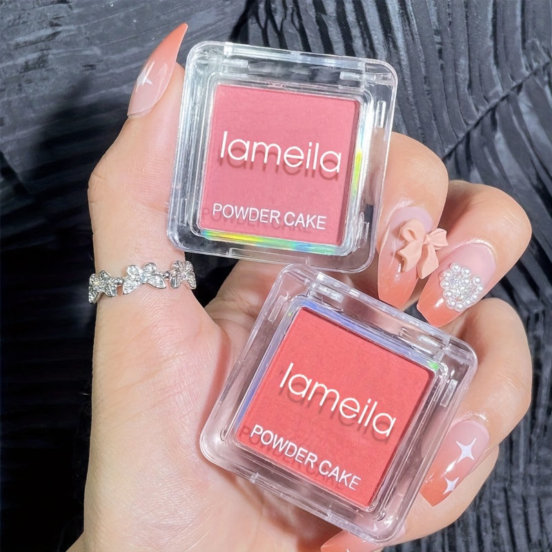 Женская матовая пудра для румян — водостойкая, розовый оттенок