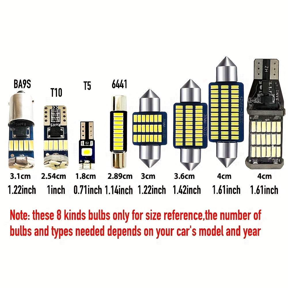 Interior LED Light Kit for Car Vehicles, Bright White, Easy Install
