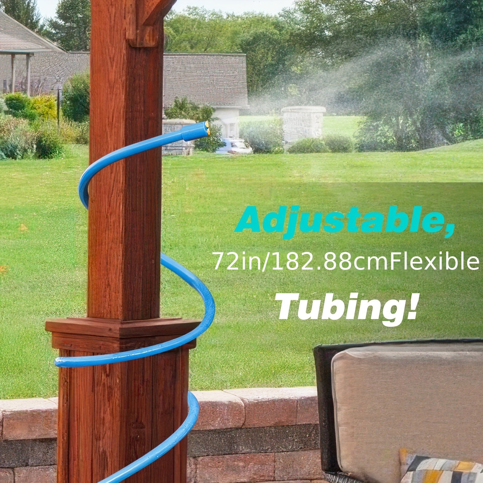 Портативная уличная система охлаждения с туманом с регулируемой высотой и латунными распылителями