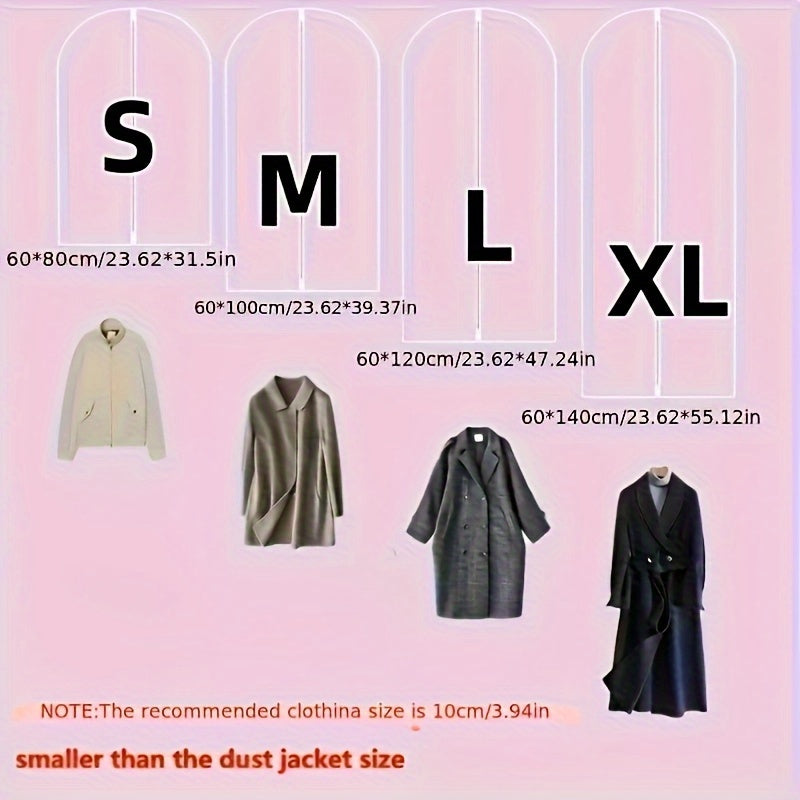 Kiyim Chang Qopqog'i To'plami, Shaffof, Osma Cho'ntak, Yuvish mumkin, Kostyum Qopqog'i