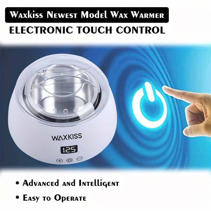 Women Waxing Kit 500ml Digital Display Hard Wax Beads White and Purple