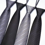 Men's Zipper Tie for Formal Events Wedding Banquet Grooms Best Men