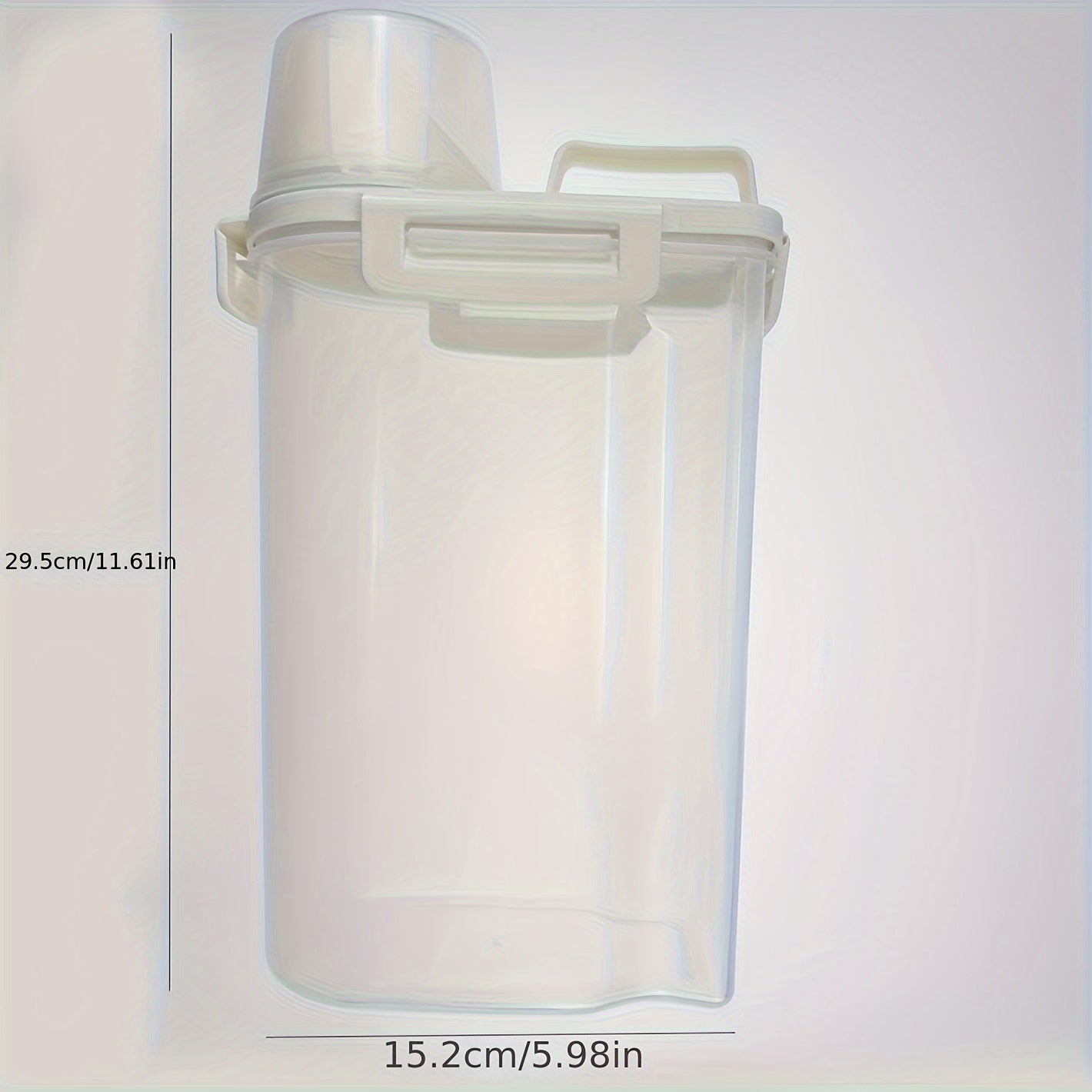 Plastic Pet Food Storage Container with Moisture-Proof Vacuum Seal and Measuring Cup