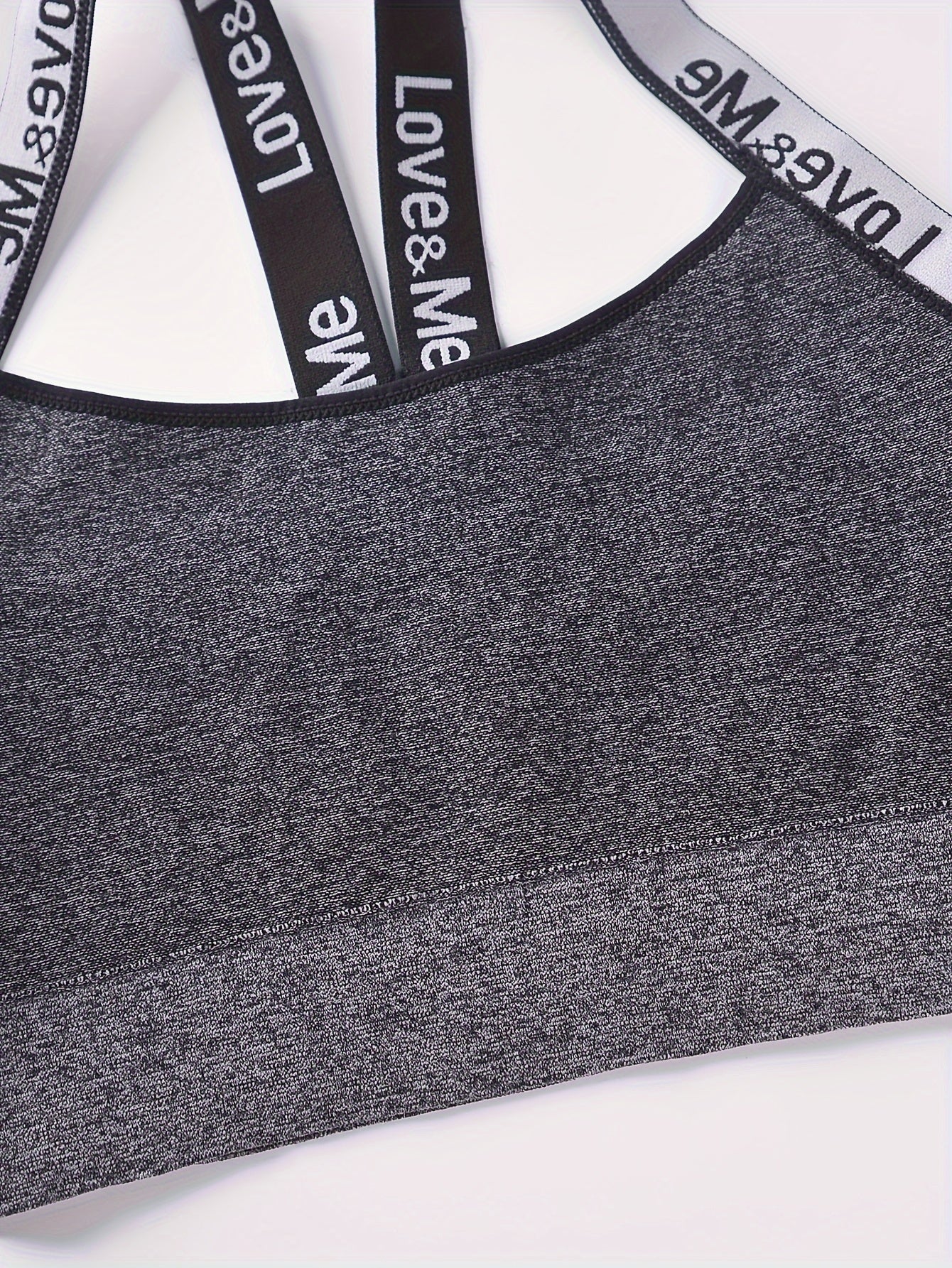 Women’s Loungewear Set Love Letter Crop Top High-Waisted Shorts Seamless Tummy Control Nylon