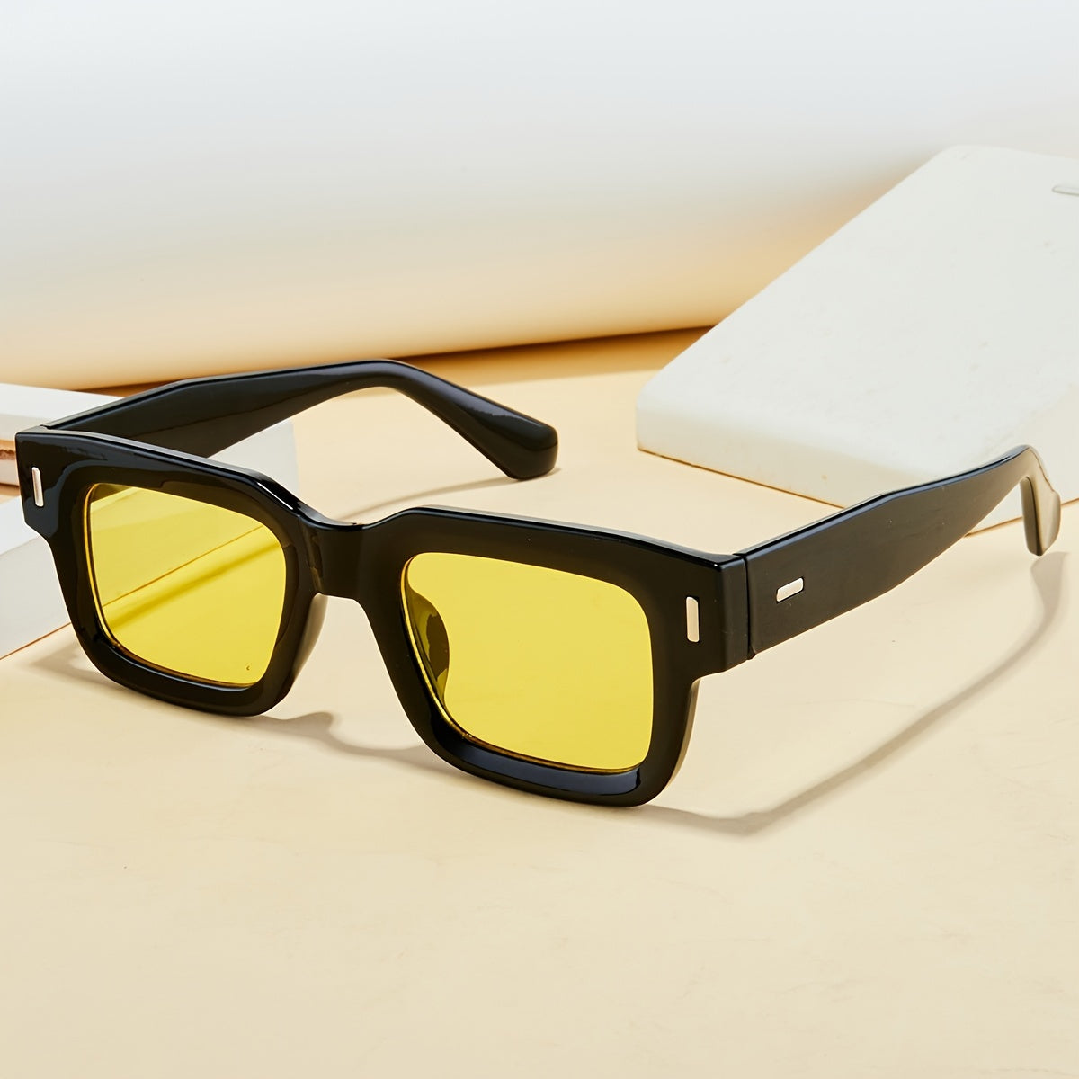 Square Frame Sunglasses for Men UV Protection Travel Hiking Photography