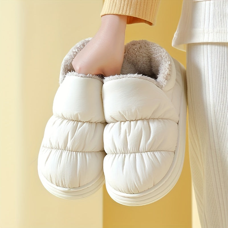 Women's Plush Lined Indoor Slippers Non-slip Cozy Warm Shoes