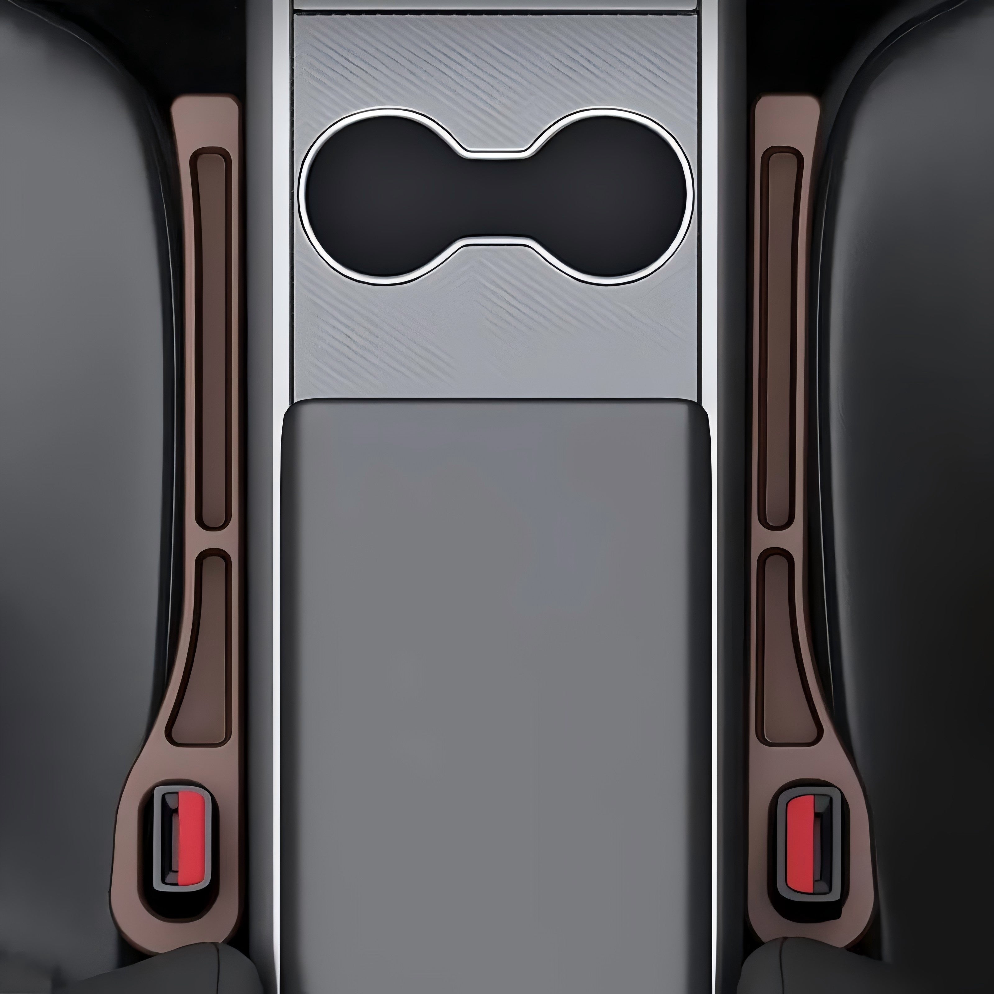 2-Pack Non-Slip Plastic Car Seat Gap Organizers for Keys Phones Cards Coins