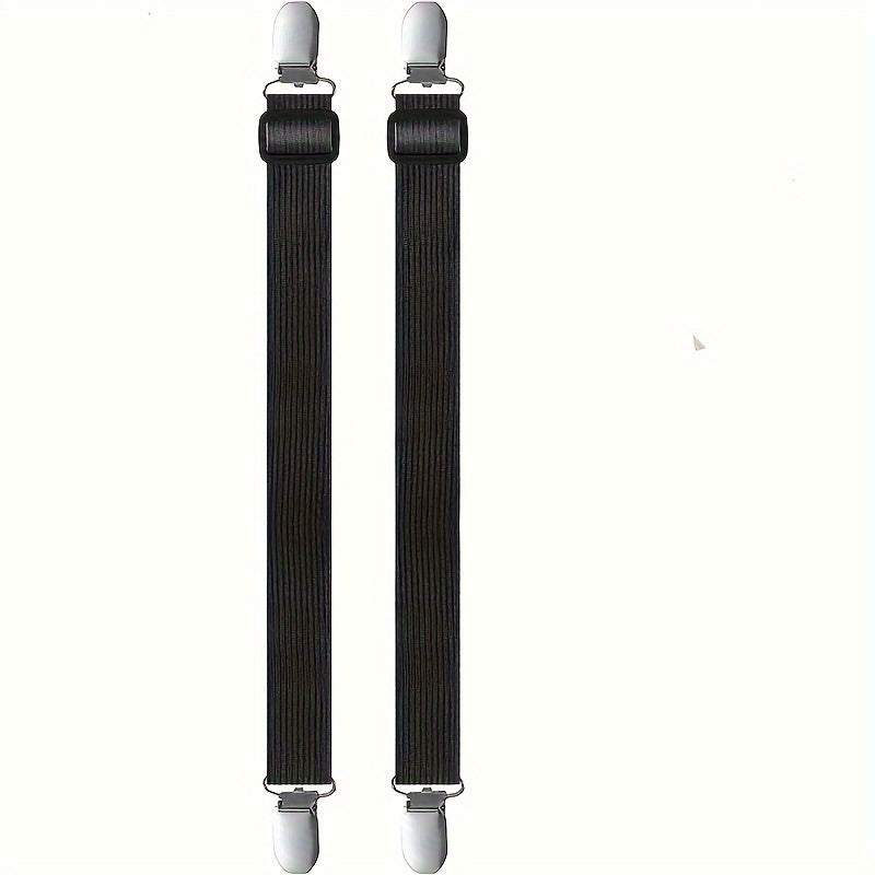 Adjustable Bed Sheet Clips Pack of 2 Heavy Duty Mattress Sheet Holders Elastic Straps