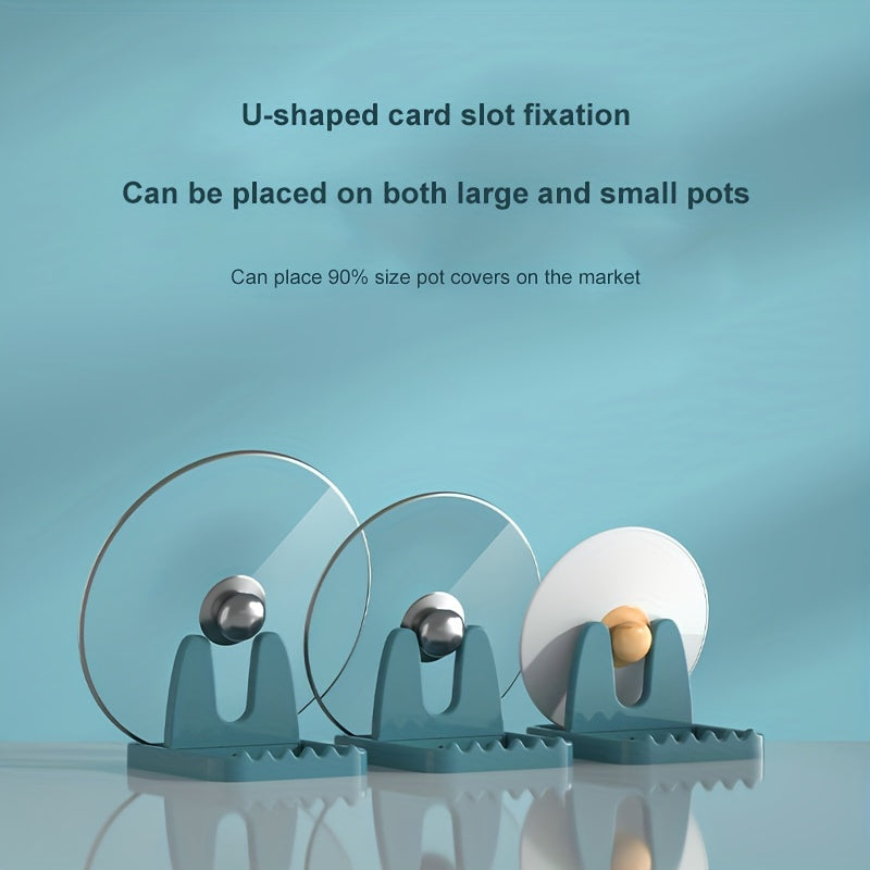 Bir parcha ko'p funksiyali oshxona qozon qopqog'i stendi va asboblar damgasi - yig'iladigan va ixcham ish stoli tashkilotchisi