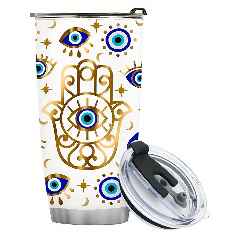 20 oz Evil Eye Moon Coffee Mug Insulated Tumbler with Lid and Straw for Travel