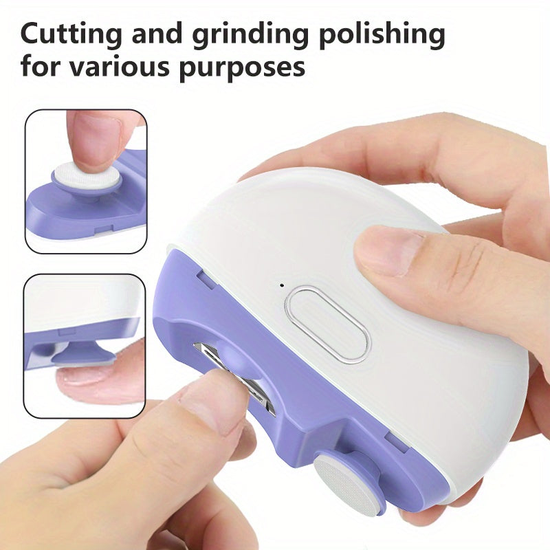 Electric Nail Clipper for Home Use Automatic Foot and Fingernail Trimmer Light Purple