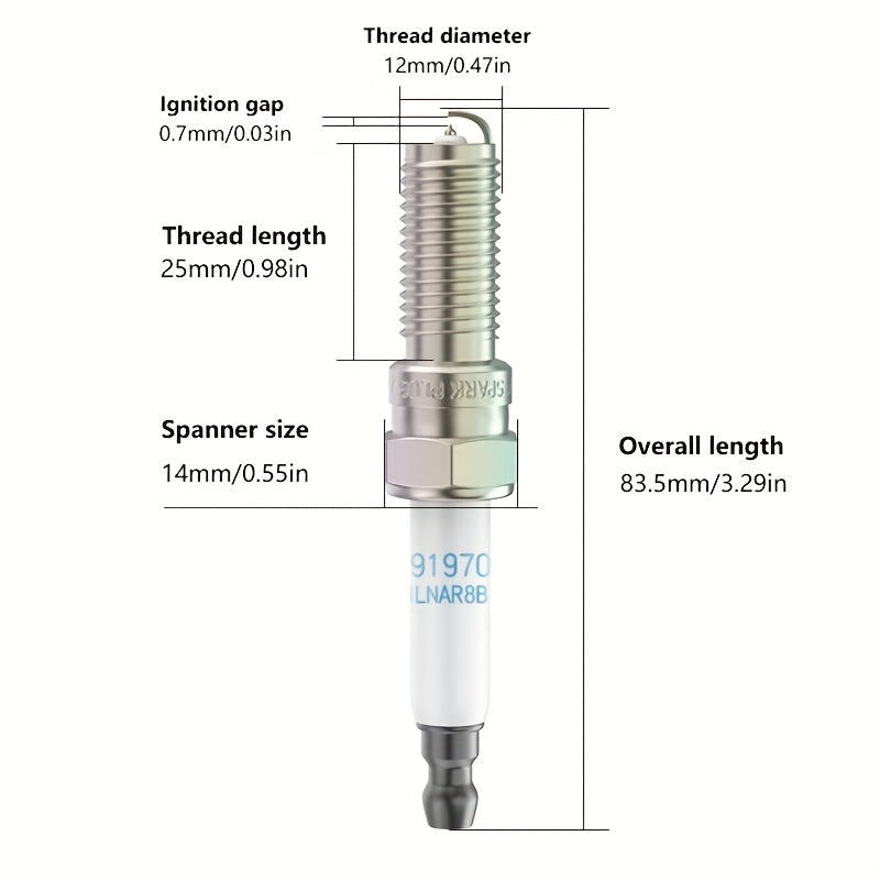 4pcs Iridium Spark Plugs for Car I6 Engines for Buick Chevrolet MG Roewe