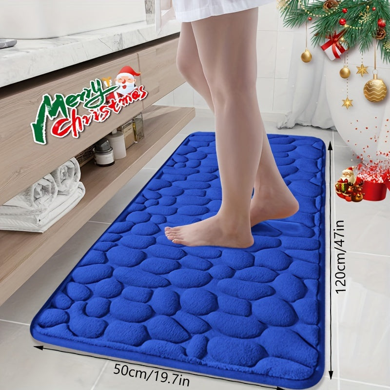 "Xotira Ko'pikli Hammom Gilami To'plami, Yuqori Singdiruvchan, 25D Ko'pik Qattiqligi, Yumshoq Sirpanmaydigan Hammom Gilami Ichki Foyda Uchun, Mashinada Yuvish Mumkin, Kirish Joyi, Xona va Bayram Rojdestvo Bezaklari Uchun Mukammal - Polyesterdan Yasalgan"