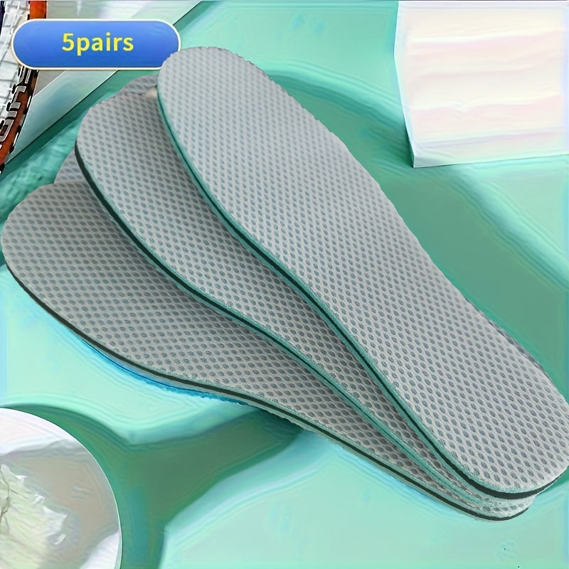 Unisex Breathable Sweat-Absorbing Insoles Cushion Pads for Women Men