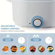 2L keramika qoplamali idishli elektr pechka, ikki tomonlama quvvat, bifshteks, makaron, issiq qozon, ramen uchun ko‘p funksiyali pishirgich. Tez isitish, ortiqcha issiqlikdan himoya.